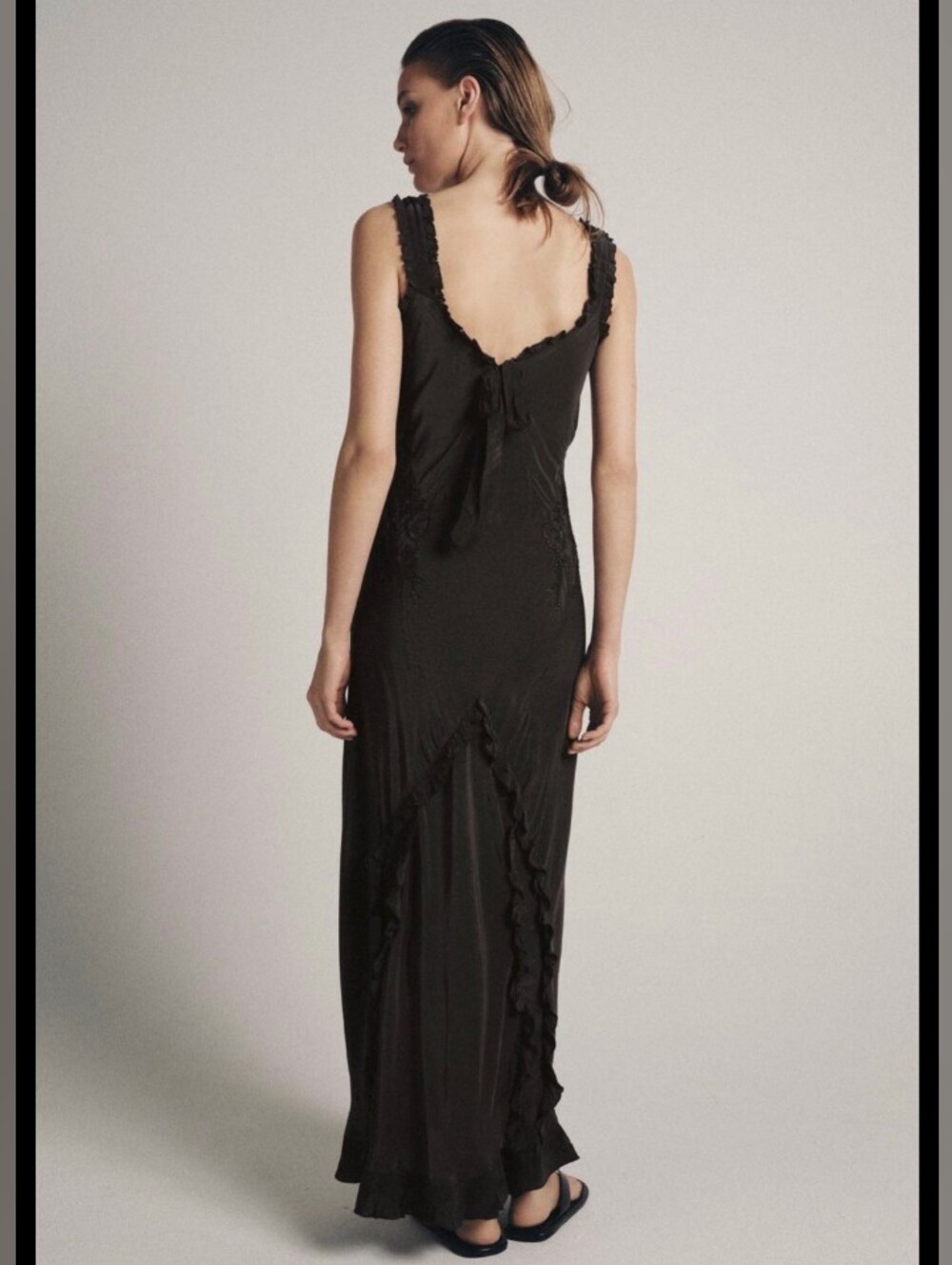 Zara Embroidered Long Dress ZW Collection - Picture 7 of 9